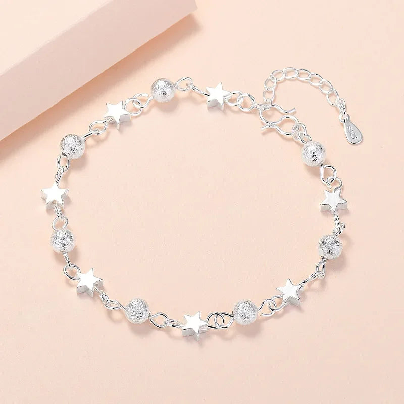 Fine 925 Sterling Silver Lucky Bead Bracelets For Woman Luxury Original Multi-layer Charm Bracelet Elegant Party Jewelry Gifts