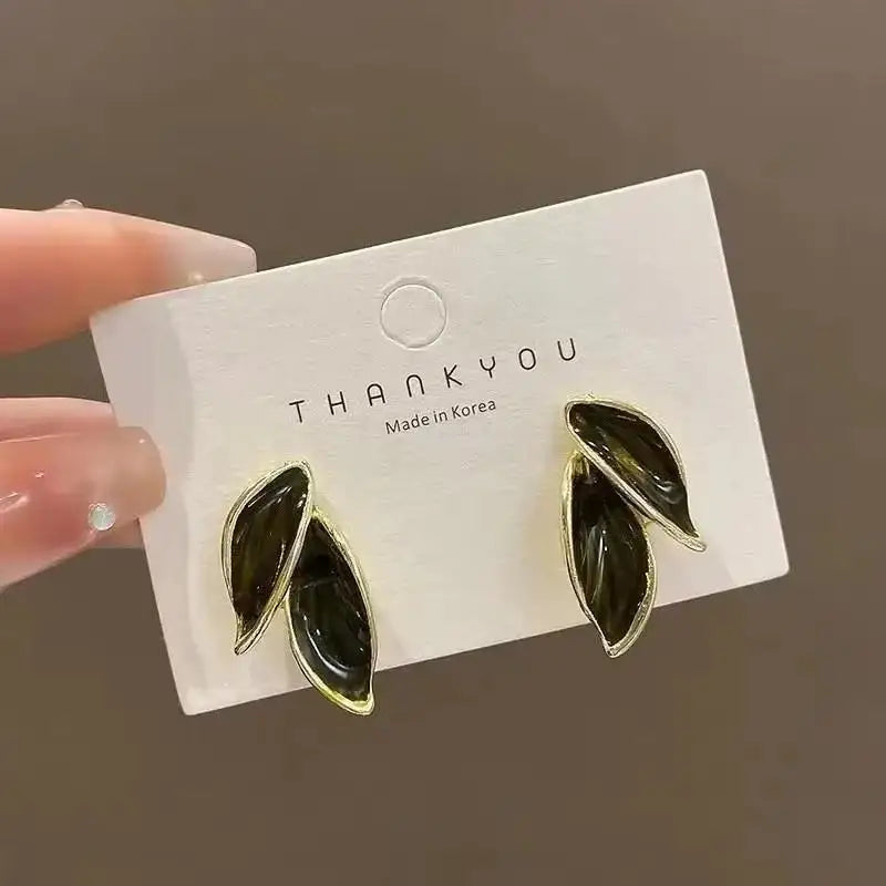 925 Silver Needle Korean Fashion Double V Crystal Earrings For Women Jewelry 2026 Trending Luxury Women's Earrings Behind Ear