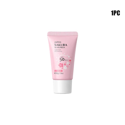 Sakura Skin Care Set Face Cream Serum Toner Facial Cleanser Sunscreen Eye Cream Face Skin Care Set Product Gift Daily Skin Care