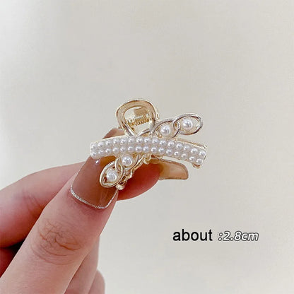 20 Styles Small Pearl Hair Claw Clip For Girls Bow Hairpin Flower Mickey Hairclip Women Mini Bangs Crab Clip barette Accessories