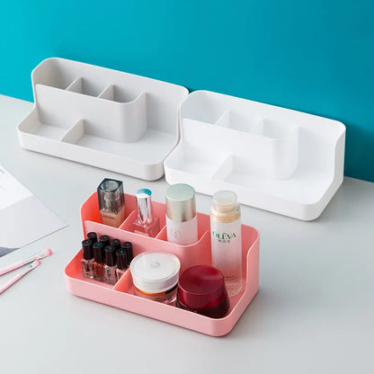 Cosmetic Storage Box - Plastic Vanity Organizer with Skincare Shelf, Perfect for Skincare Products,Space-Saving Beauty Holder