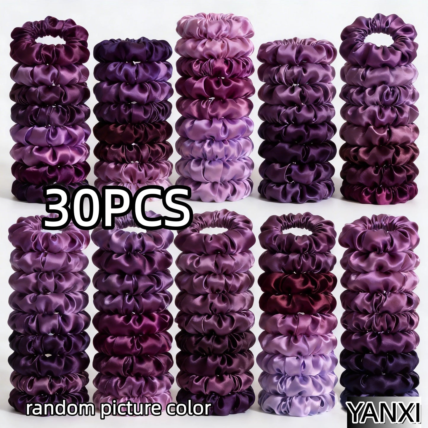 100/60/30/3/6pcs Multi Color Set Fashion Women's Small Intestine Hair ties Release scrunchies headwear scrunchy Accessories