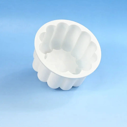 Round Flower Design Bento Cake Silicone Mold Silicone Material Dessert Making 3D Soap Candle Wax Mould Pudding Mold