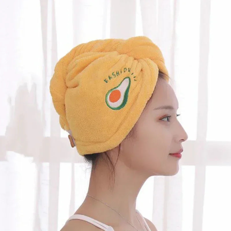 Women Soft Microfiber Towels Shower Cap Towel Bath Hats for Women Dry Hair Cap Quick Drying Soft for Lady Turban Head Girl Towel