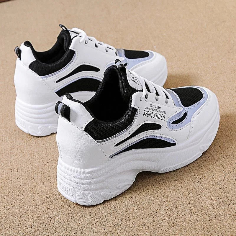 Dad Shoes Women 2026 Spring and Autumn Thick soled Height Increasing Versatile Interior Height Increasing Casual Sports Shoes