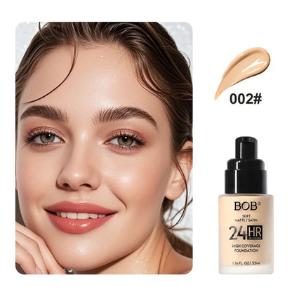 Misty Matte Liquid Foundation, Concealer, Long-lasting Makeup, Oil Control, No Powder Sticking, Moisturizing Foundation Cream
