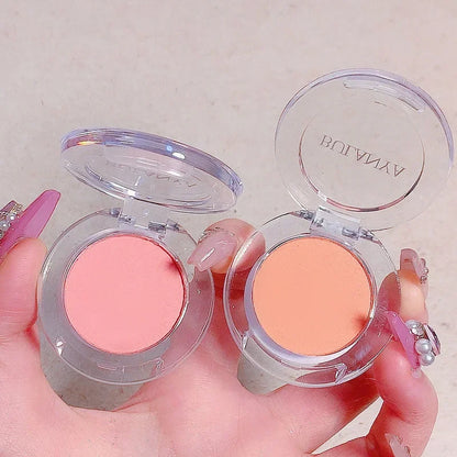 Girl Blush Peach Cream Makeup Blusher Palette Cheek Contour Pink Waterproof Cosmetic Beauty Powder Soft Smooth New Makeup Rouge