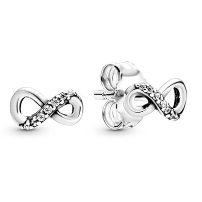 TOGORY Newest Rose Gold Brand Stud Earrings For Ladies Women Crown Love Round Earrings Jewellery Birthday Gift Special Offer