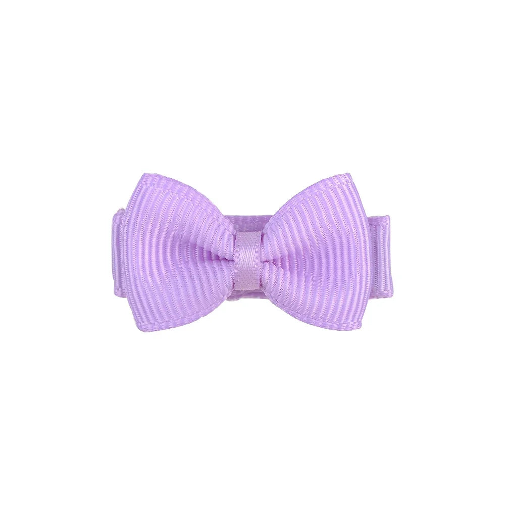 RIBBON BOWS Mini Ribbon Hair Bows Clip for Girls Bangs Hairgrips Covered Safety Bows Headwear Kids Head Claw Accessories