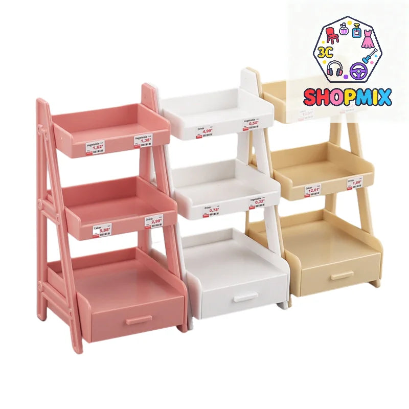 1:12 Dollhouse Miniature Plant Flower Stand Shelf Bookshelf Display Rack Furniture Fairy Garden Tool Storage Rack Model Toy