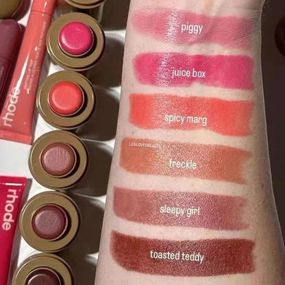 RHODE Pocket Blush Stick Lip Gloss And Cheek Hydrating Stick Natural Rouge Powder Blush Cream Lipstick Cheek Easy To Apply Color