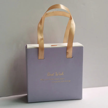 Portable Jewelry Box Ring Earrings Necklace Paper Jewelry Display Case Blessing Print Valentines Day Wedding Gift Packaging Box