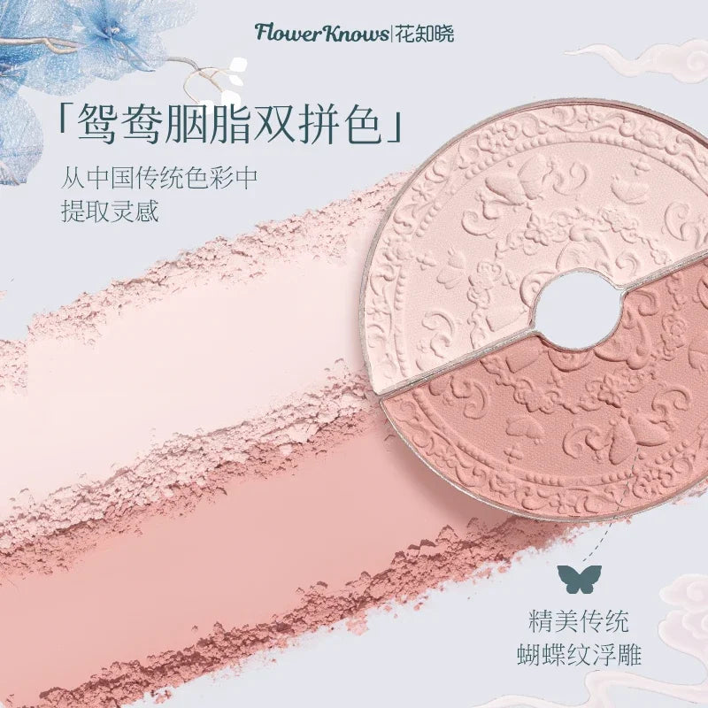Flower Knows Butterfly Cloud Collar Collection 2Color Blush Brighten Expand Color Matte Cheek Rouge Box Makeup