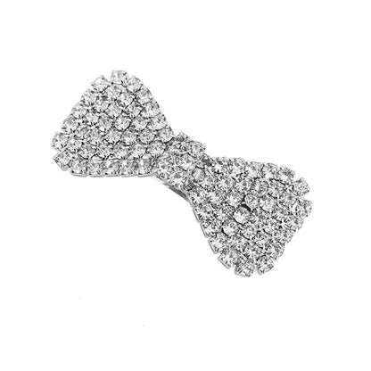 New Fashion Rhinestone Bow Hair Clip Luxury Long Tassel Elegant Hair Barrette Gift for Girls Women