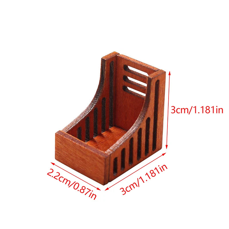 1:12 Dollhouse Miniature Wooden Showcase Desktop Storage Rack Bookshelf Display Shelf Mini Furniture Model DIY Dollhouse Decor