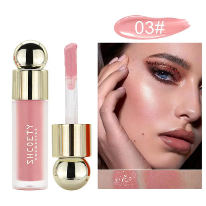 Natural Blusher Cute Korean Makeup for Women Liquid Blush Waterproof Multi-purpose Facial Nourishing Blush Stick Cheek