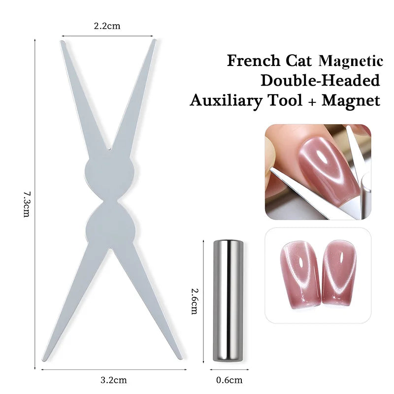 Double-Ended Magnet Rod for Cat UV Gel Varnish with Nails Art Decoration Fashion Nail Magnet Tools for Manicure Design Tools