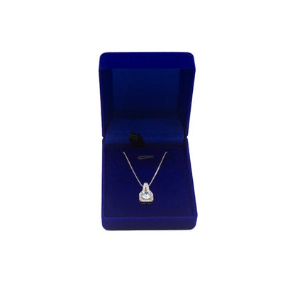 Square Velvet Necklace Box Pendant Display Gift Boxes Jewellery Packaging Storage Case Necklace Holder for Women Valentine's Day