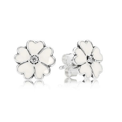 TOGORY Newest Rose Gold Brand Stud Earrings For Ladies Women Crown Love Round Earrings Jewellery Birthday Gift Special Offer