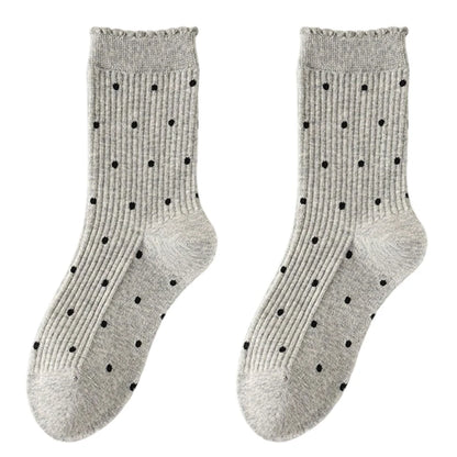 Women Lolita Transparent Mesh Crew Socks Sweet Ruffled Lace Trim Bowknot Cute Love Heart Pattern Anime Princess Hosiery