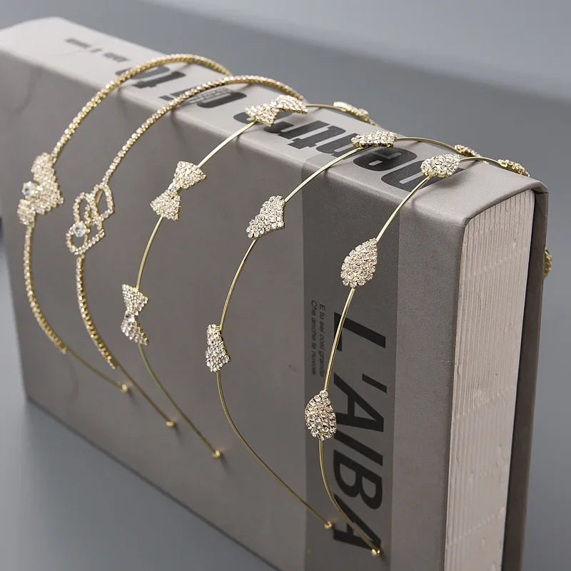 2024 New Fashion Multiple Styles Luxurious All-match Rhinestones Hairbands Headband  for Women Girl Hair Accessories Headwear