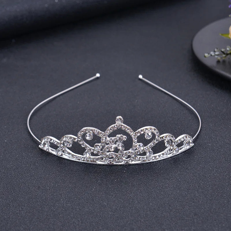 Exquisite Princess Crystal Tiara Crown Headband Children Girls Love Bride Prom Wedding Party Accessories Jewelry Gifts New