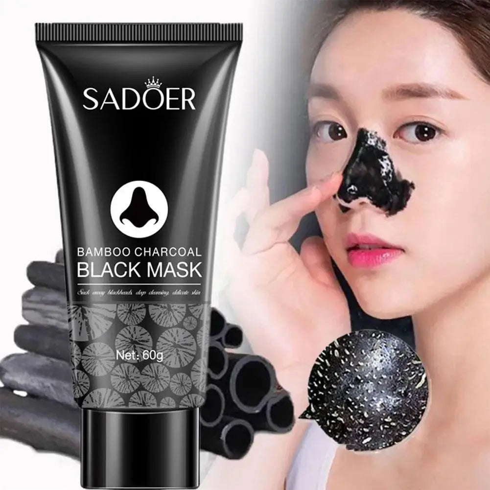New High-end Deep Cleansing Black Mask Bamboo Charcoal Blackhead Remover Face Mask Skin Care Peal-off Nose Mask 60g