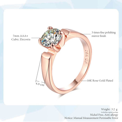 Wedding Engagement Ring For Women 4 Claws Multicolor Optional AAA+Cubic Zirconia Fashion Jewelry Gift For Lover R053 R813