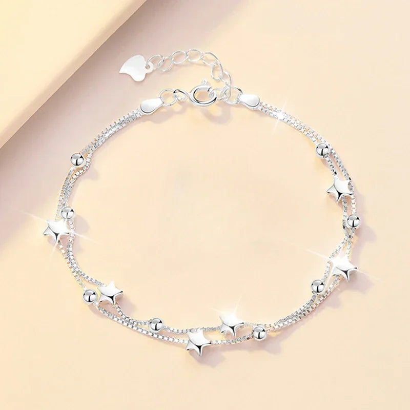 925 Sterling Silver 4MM Twisted Rope Bracelets for Women Men Fashion Minimalist Couple Chain Bracelet Unisex Party Jewelry Gifts