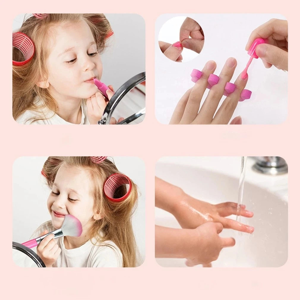 Children Makeup Playing Box Princess Toys Makeup Girl Toys Play Set Lipstick Eye Shadow Safety Nontoxic Toys Kit for Kids Gift