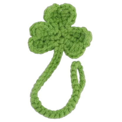 Multifunctional Hand-Knitted Crochet Leaf Sprout Versatile Crochet Leaf Bud Headphone Decor Cute Decor Cable Tie