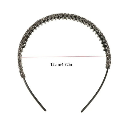 Plastic Rhinestone Headband Cute with Toothed Face Wash Diamond Hair Hoop Korean Style Make Up Hairband Non-slip