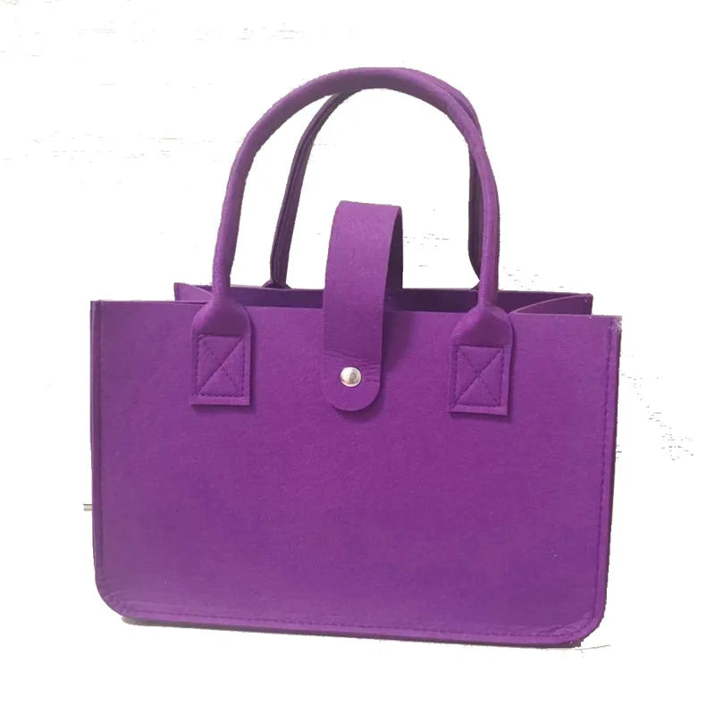 New Fashion Women Bag Felt Cloth HandBag Female Large Capacity Totes Ladies Solid Color Travel Shopping Bags Purses bolso mujer