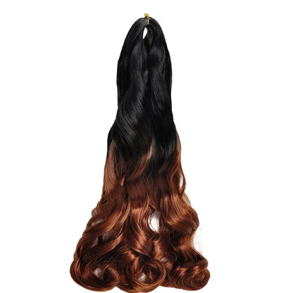 Loose Wave Spiral Curl Braids Synthetic Hair French Curls Braiding Hair Extensions High Temperature Ombre Pre Stretched Hair