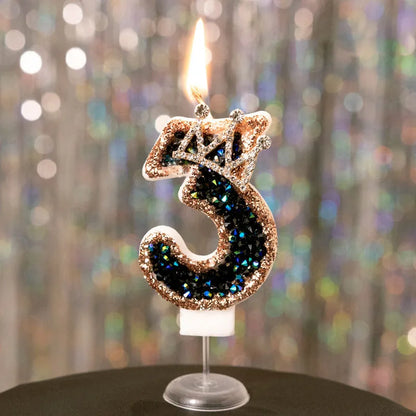 Birthday Digital Candles Number Candle Top of Cake Crown Cake Topper Baby Shower Decor Birthday Party Supply свечи для торта