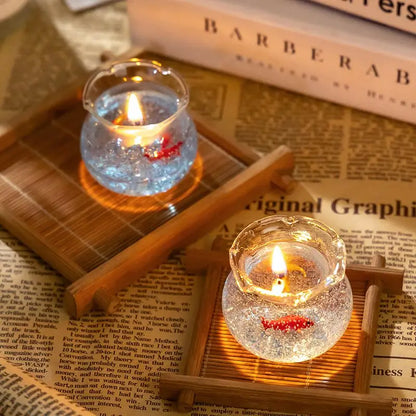 Aromatherapy Candle Bedroom Companion Gift for Niche Bubble Fish Mini Fish Tank Fragrance Candle Lasts Fragrance