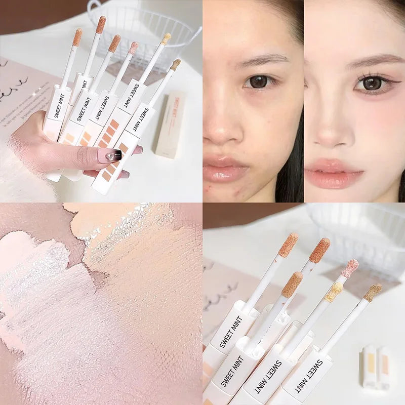 Double-head concealer, brightens and contours the face, naturally covers and creates a three-dimensional makeup look