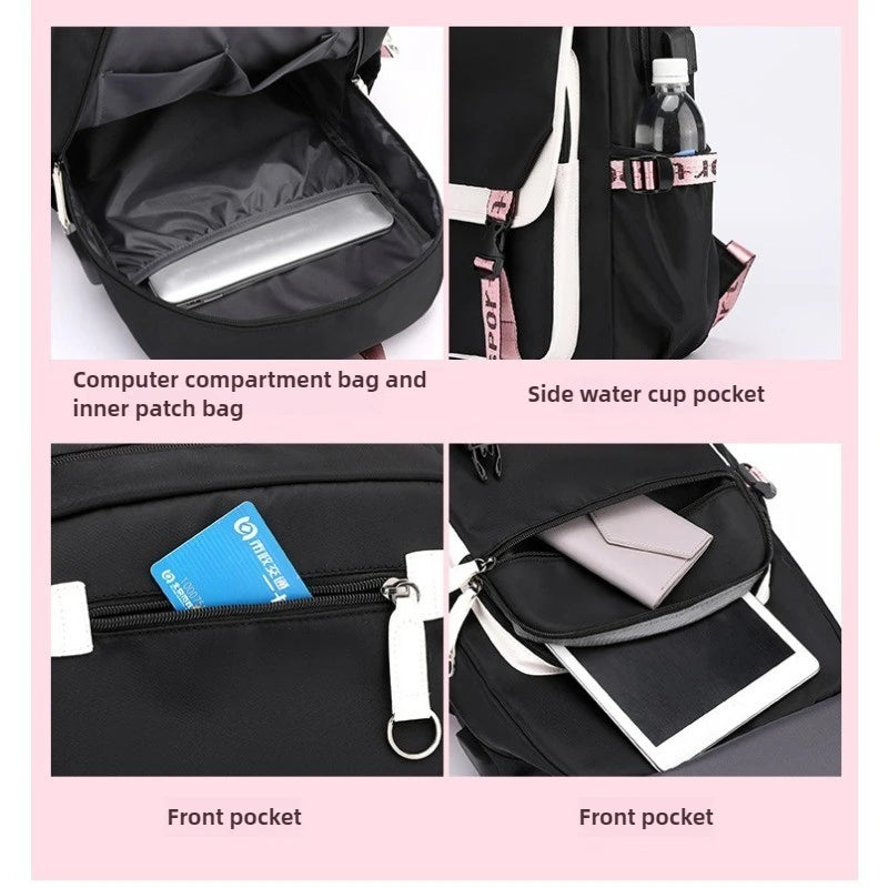 Large Laptop Backpack High Quality Versatile Schoolbag for Middle School College Teenagers Stylish Student Travel Daybag