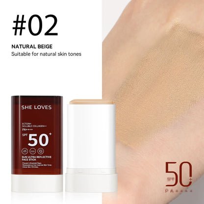 Longlasting Non-Transfer Full Coverage SPF Foundation Stick Lightweight Breathable Natural Finish Makeup Sun Protection Oil-Free