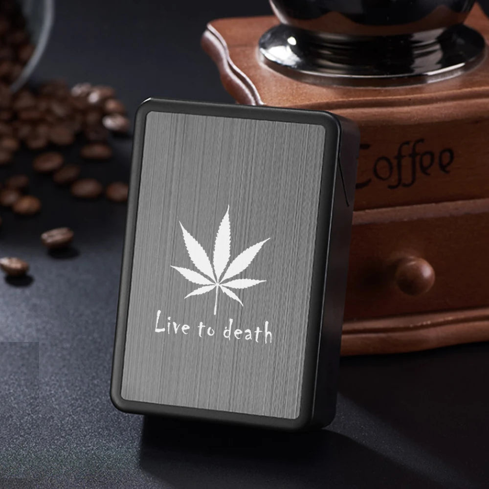 Hold 20 Cigarettes Case Individuality Pattern ABS Automatic Cover Cigarette Case Anti Pressure Waterproof Box
