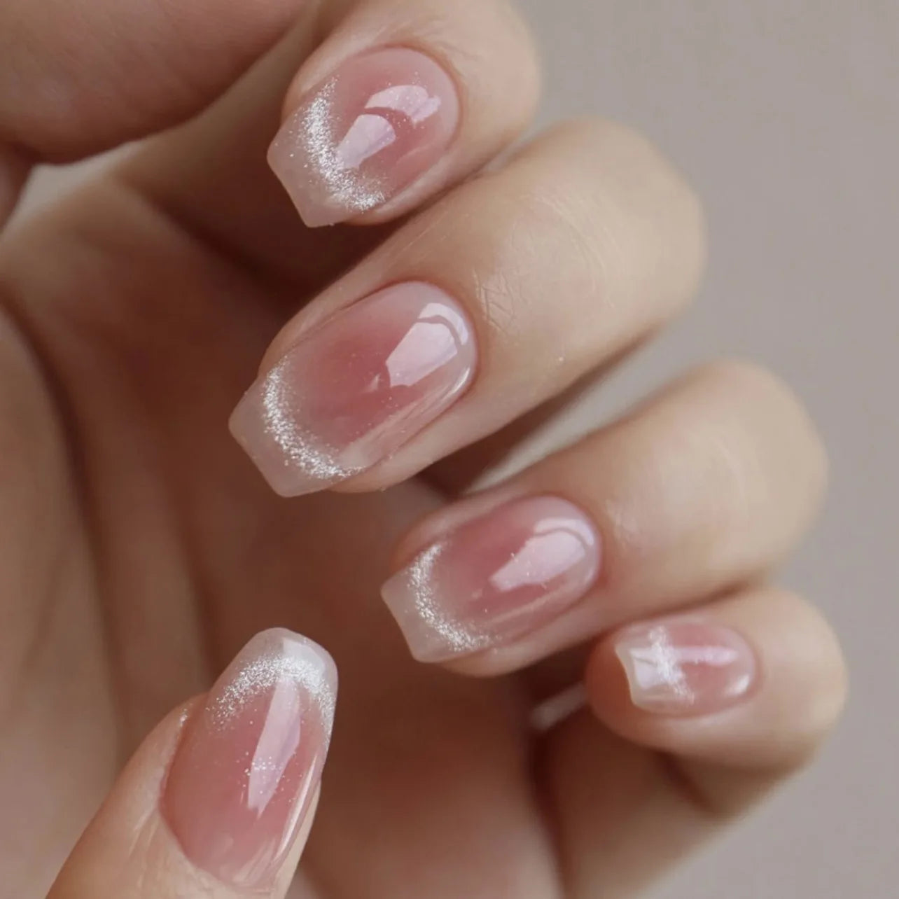 24Pcs Ballerina Fake Nails with Glue Solid Color Acrylic Press on Nails Glossy Gradient Full Cover Wearable Nail Manicure Tips