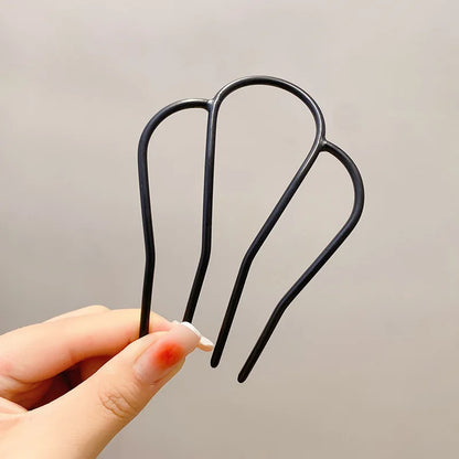 Metal U-Shaped Hair Sticks Combs Pearl Tassel Hair Fork Hair Clip Hairpins Women Girl Hair Accessories Ornament Styling Tool