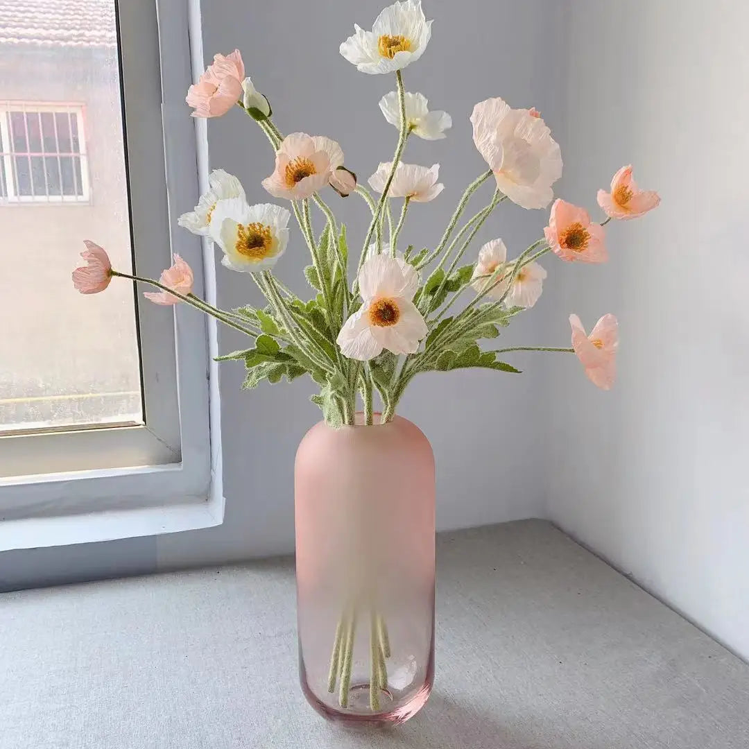 Artificial Poppy Flowers Bouquet Silk Fake Flowers For Home Garden Decor Marriage Party Wedding Decoration DIY Vase Accessories