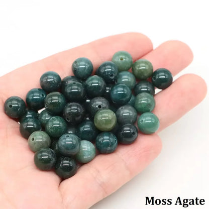 4 6 8 10mm Natural Black Tourmaline Beads Round Smooth Loose Stone Bead For Jewelry Making Diy Bracelet Necklace Accessories