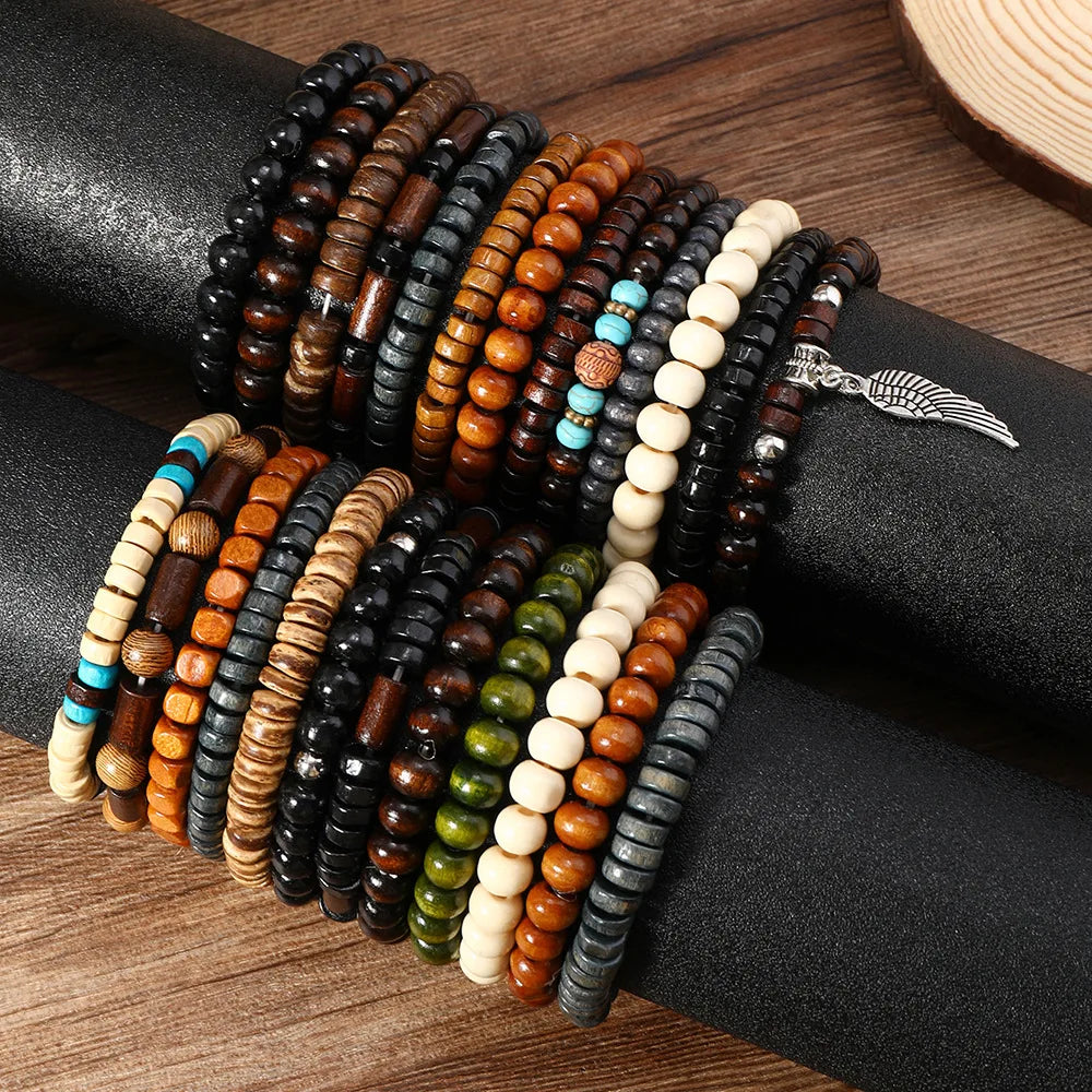10/20/30/50Pcs/Lot Fashion Retro Elastic Men Women Bracelets Stackable Party Jewelry Gifts Randomly Shipped