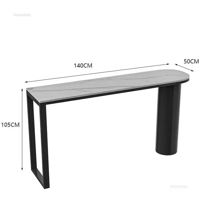Nordic Modern High Bar Tables Household Slate Bar Table Kitchen Furniture Living Room Simple Integrated Island Dining Table v