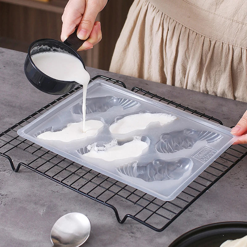 Mold for Baking 3D Koi Fish Shape Plastic Cake Chocolate Jelly Mould DIY Soap Handmade Sugarcraft Mold Baking Molds форма рыба