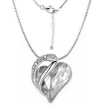 Fashion Zircon Double Heart Pendant Necklace For Women Valentine Gift Rhinestone Love Heart Chain Party Jewelry Lady Girlfriend