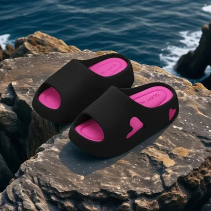 Platform Slipper Flip Flop Women Love Heart Cloud Outdoor Indoor Summer Soft Sandal Slides Ladies Home House Hotel Shoe Flat EVA