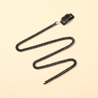 Flash Rhinestone Tassel Braided Hair Clip Korean Temperament Women Girls Hair Accessories Glitter Shiny Chain Hairpins Headdress